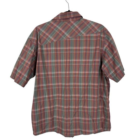 Mountain Hardware mens‎ organic cotton plaid grey red orange button down shirt L - Picture 2 of 6